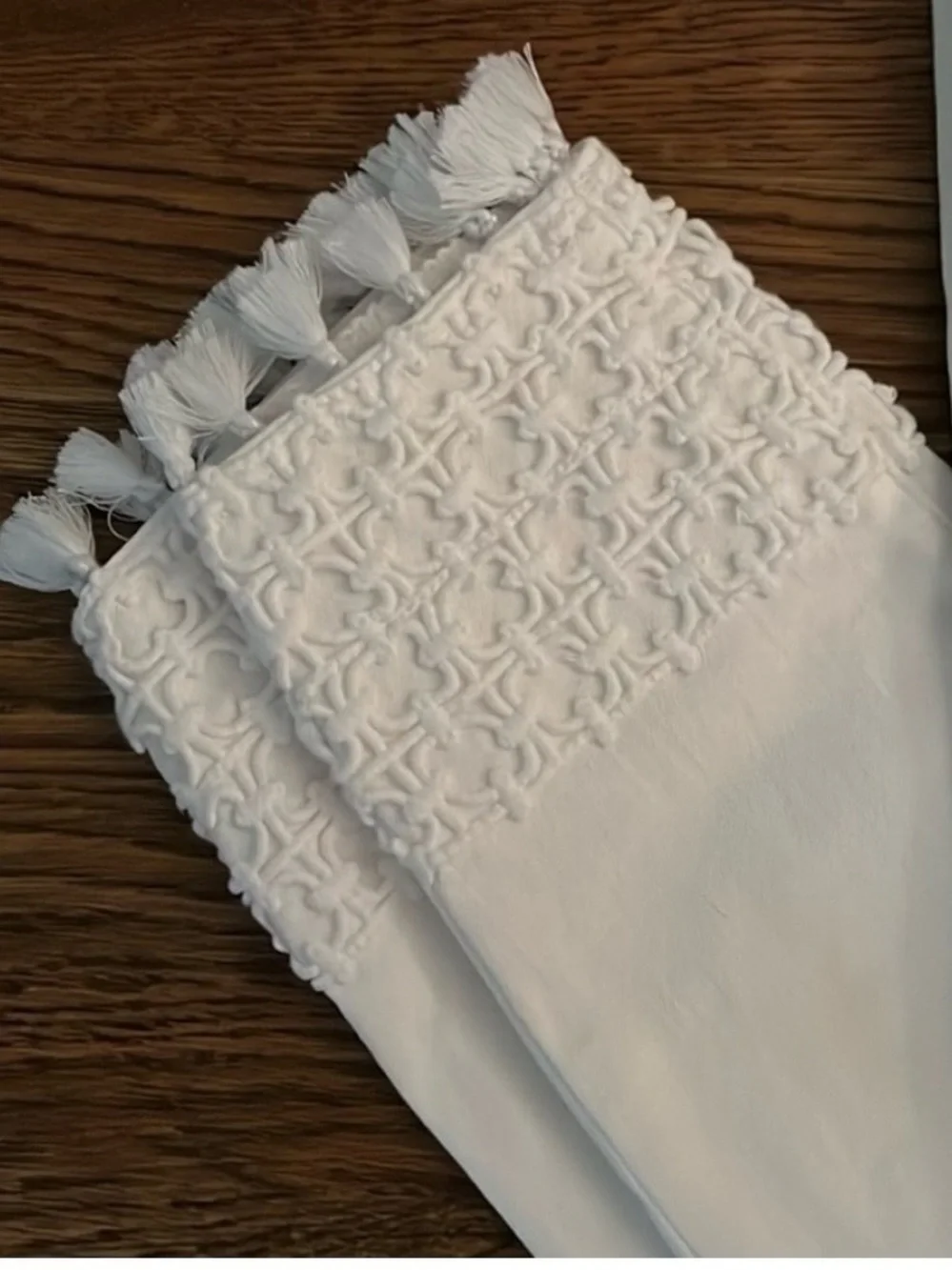 Lilly Pulitzer White Cropped Jeans with Lace Fringe Hem Size 14 - Picture 14 of 17